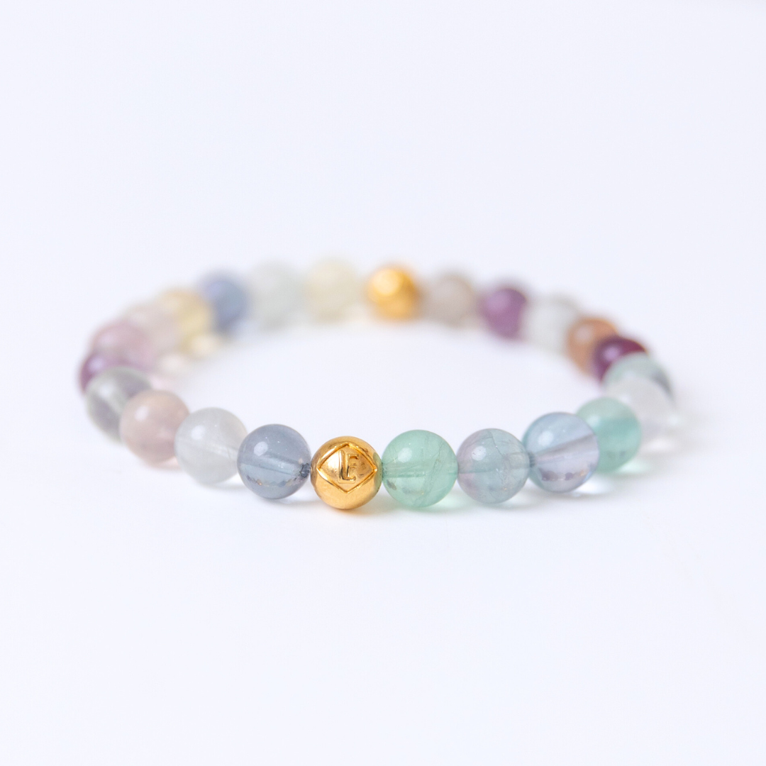 Colourful Fluorite Crystal Gold Clarity · Flow · Renewal