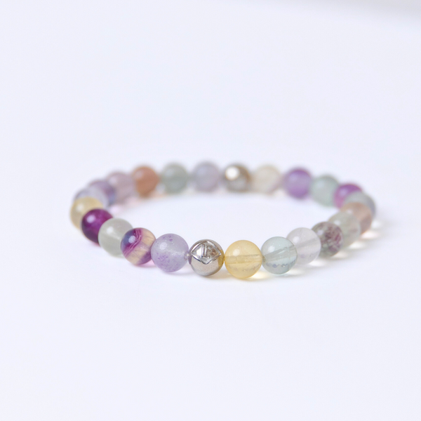Colourful Fluorite Crystal Silver Clarity · Flow · Renewal