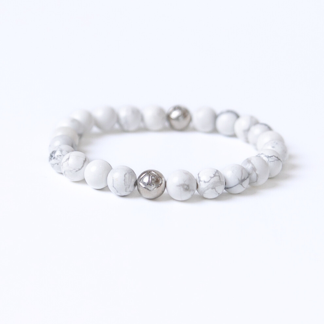 Howlite Crystal Silver Peace · Patience · Balance