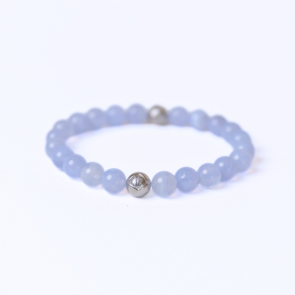 Blue Lace Agate Crystal Silver Peace · Truth · Harmony
