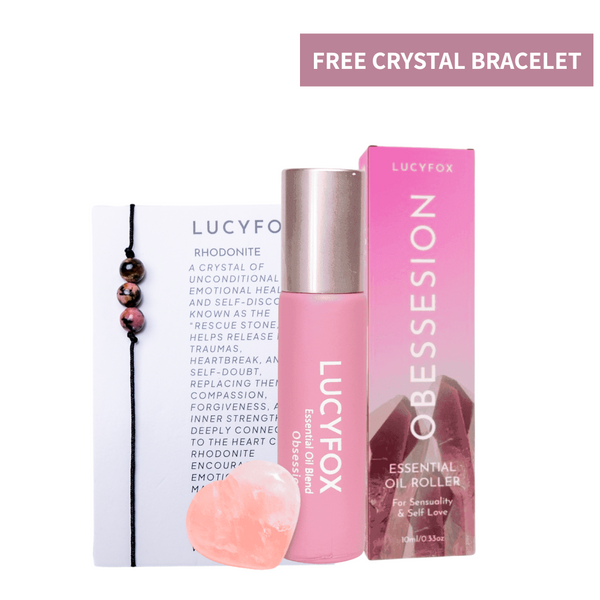 Self Love & Sensuality Obsession Essential Oil Roller + Free Crystal Bracelet