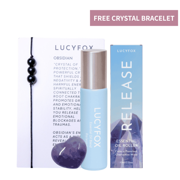 Stress & Panic Relief Release Essential Oil Roller + Free Crystal Bracelet