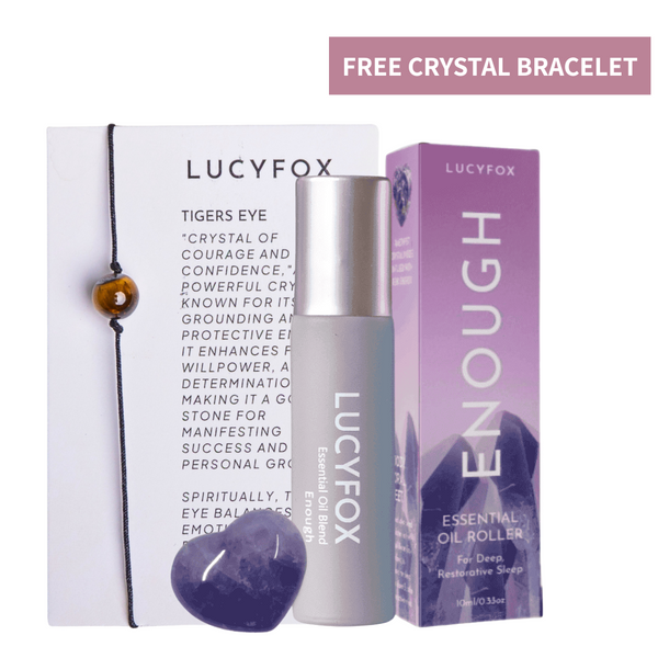 Your Sleep Saviour Enough Essential Oil Roller + Free Crystal Bracelet