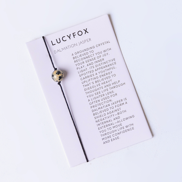 Eternal Light Dalmatian Jasper Crystal Anklet