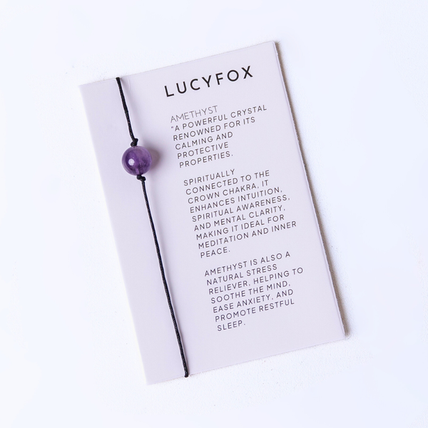 Eternal Light Amethyst Crystal Anklet