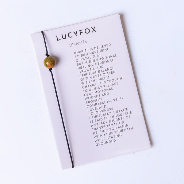 Eternal Light Unakite Crystal Anklet