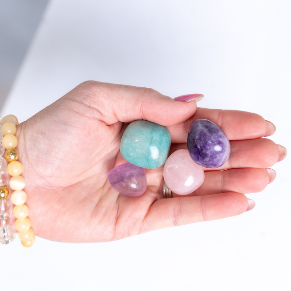 Love · Peace · Harmony Tumble Crystal Bundle