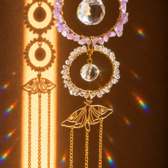 Solace Crystal Suncatcher Healing · Lepidolite Amazonite Clear Quartz Calmness· Energy