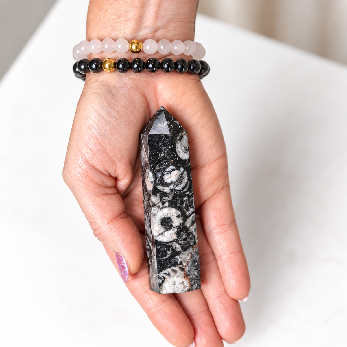 Fossil Crystal Tower Grounding • Transformation • Ancient Wisdom