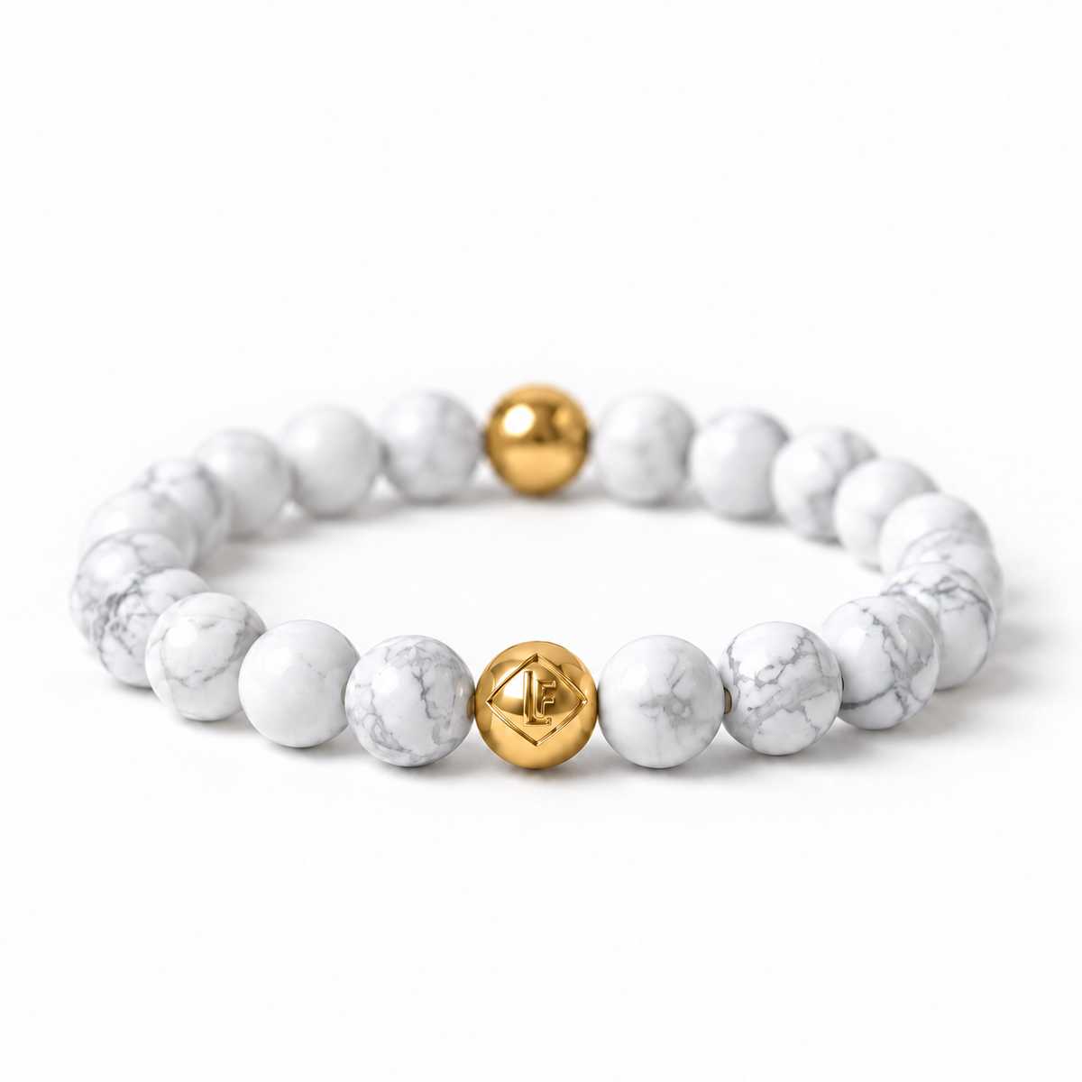 Howlite Energy Crystal Bracelet Peace • Patience • Balance