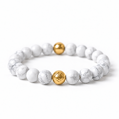 Howlite Energy Crystal Bracelet Peace • Patience • Balance