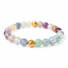 Colourful Fluorite Energy Crystal Bracelet Clarity • Focus • Balance