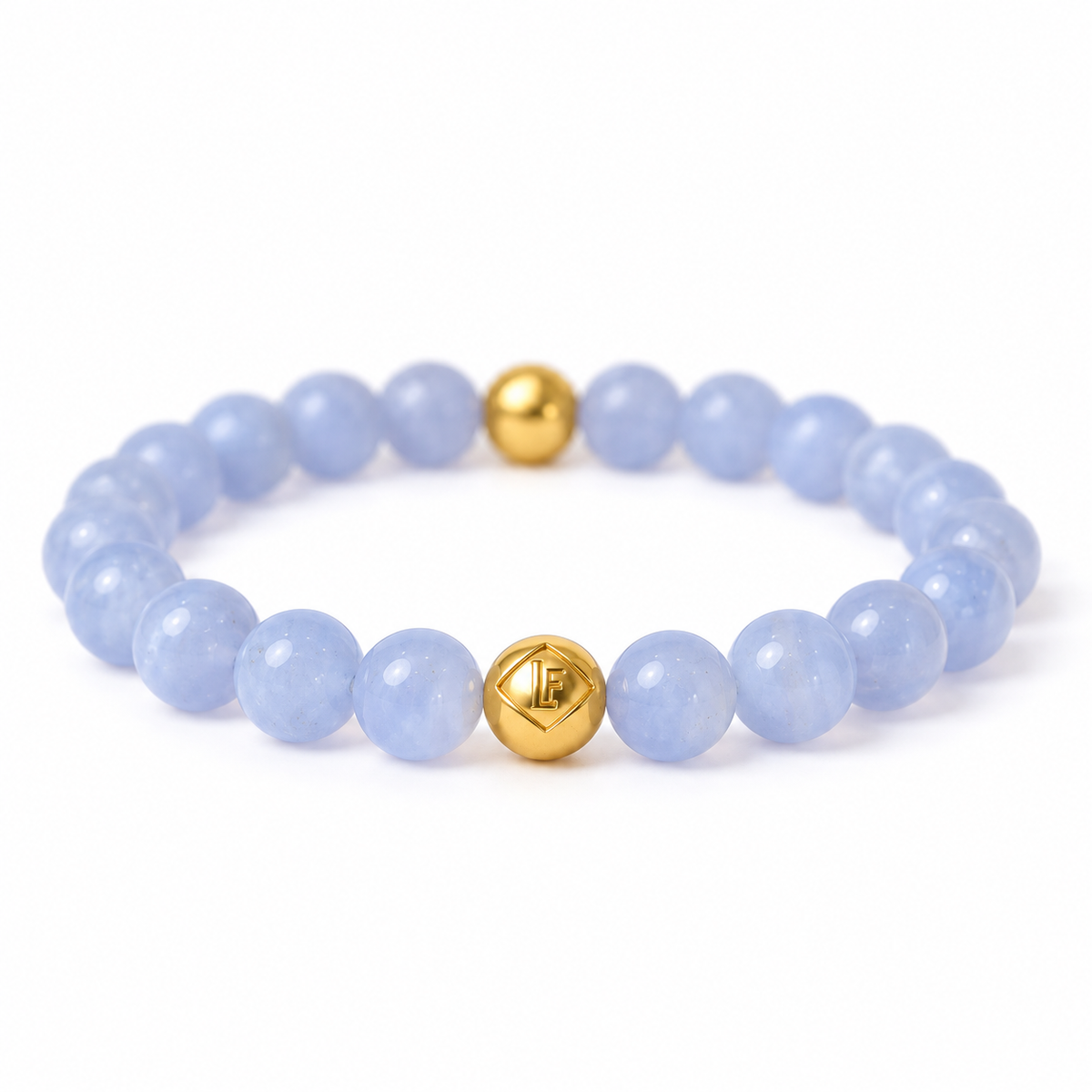Blue Lace Agate Energy Crystal Bracelet Communication • Calm • Expression