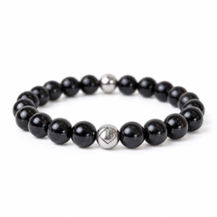 Black Obsidian Crystal Bracelet Protection • Grounding • Strength