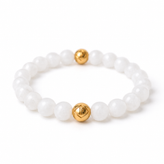 White Jade Crystal Bracelet Protection · Love · Truth