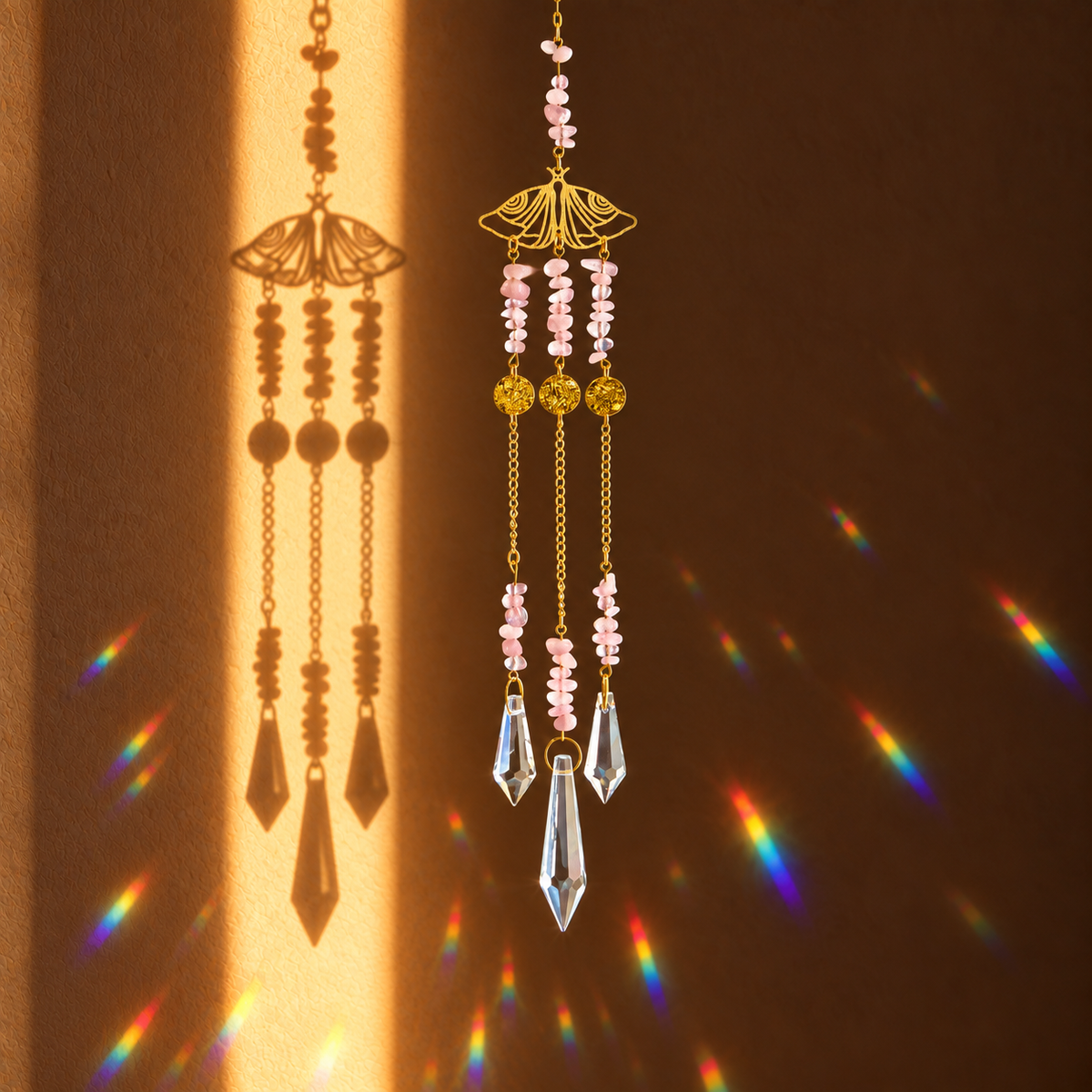 Light Seeker Crystal Suncatcher Rose Quartz Love · Compassion · Harmony