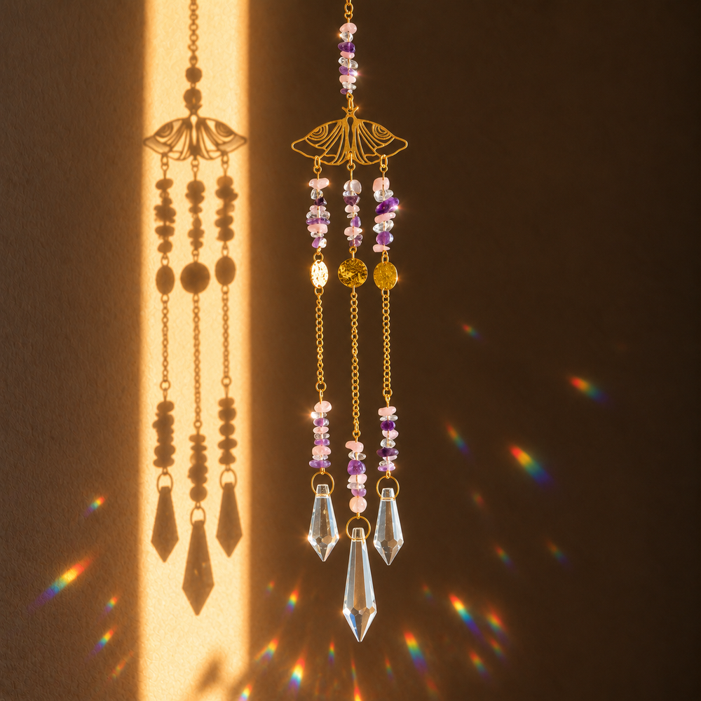 Light Seeker Crystal Suncatcher Amethyst  Rose Quartz · Clear Quartz · Harmony · Love · Clarity
