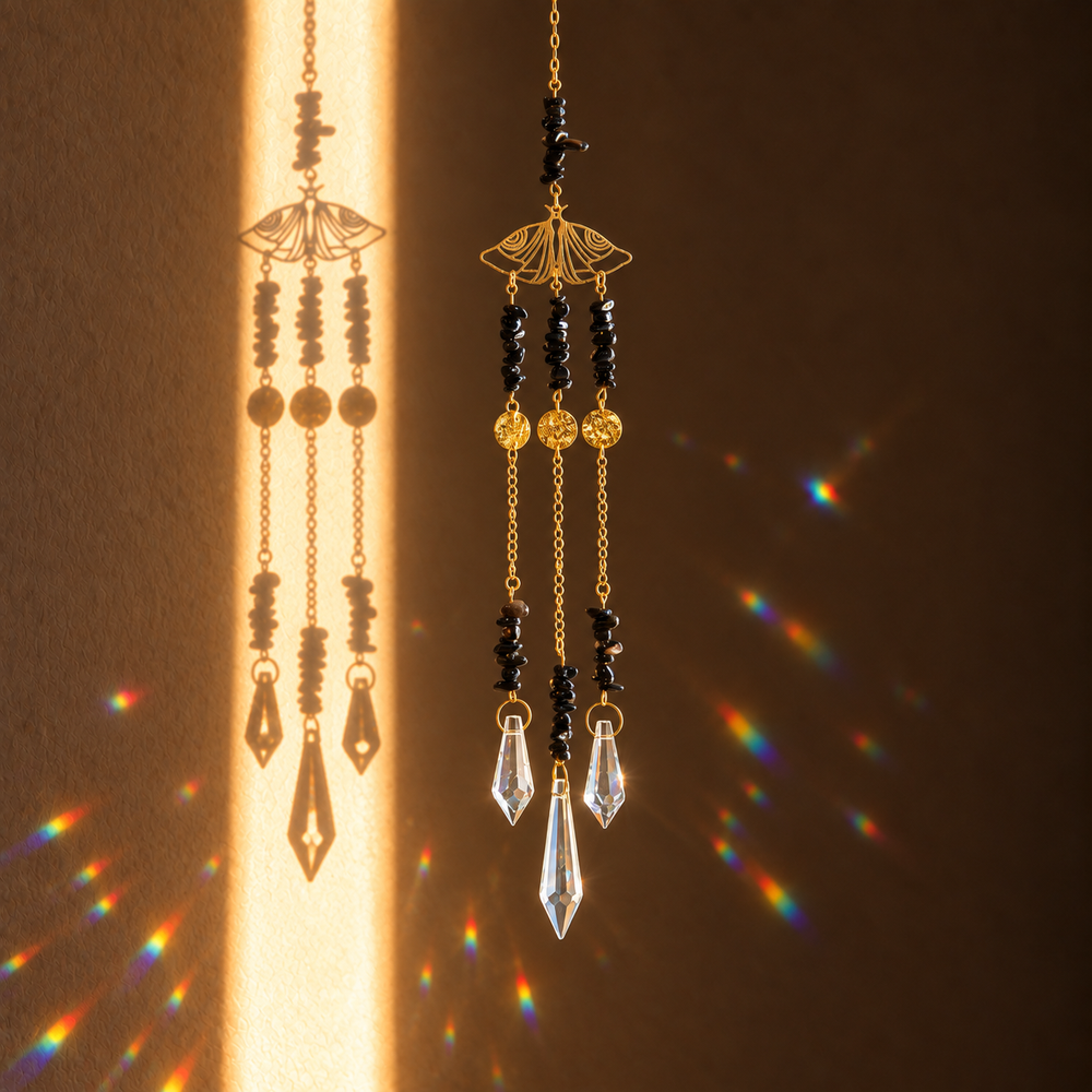 Light Seeker Crystal Suncatcher Obsidian  · Protection · Strength · Grounding