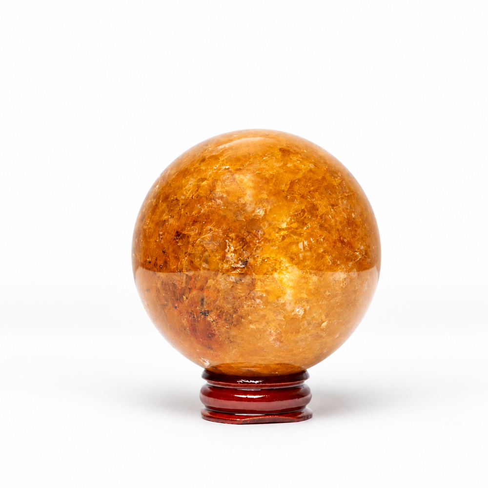 Golden Healer Quartz Sphere Healing • Clarity • Renewal