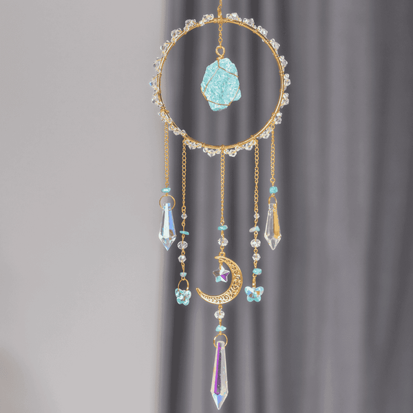 Infinity Amazonite Crystal Suncatcher - Calms & Embraces Inner Truth