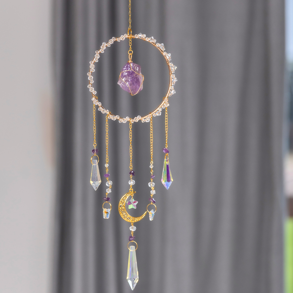 Infinity Amethyst Crystal Suncatcher Peace and Calm