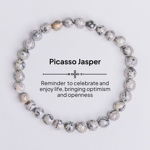 Eternity Picasso Jasper Release Negative Energy Crystal Bracelet