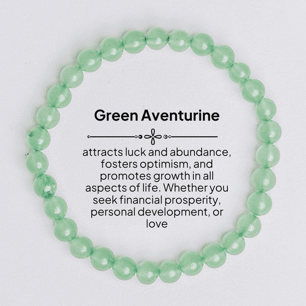 Eternity Green Aventurine Prosperity, Optimism & Emotional Healing Crystal Bracelet