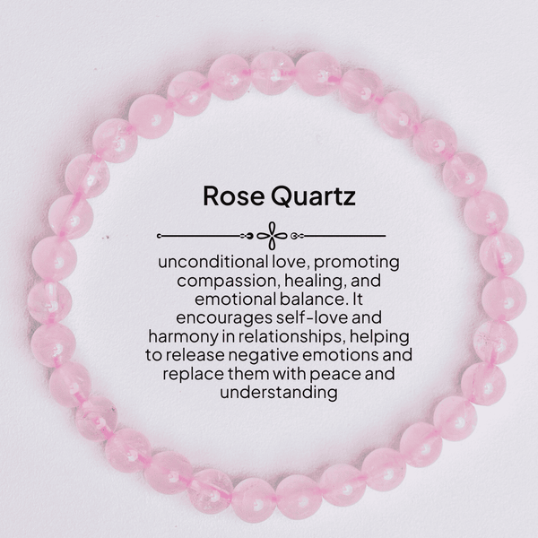 Eternity Rose Quartz Invite Love, Forgiveness & Inner Peace Crystal Bracelet