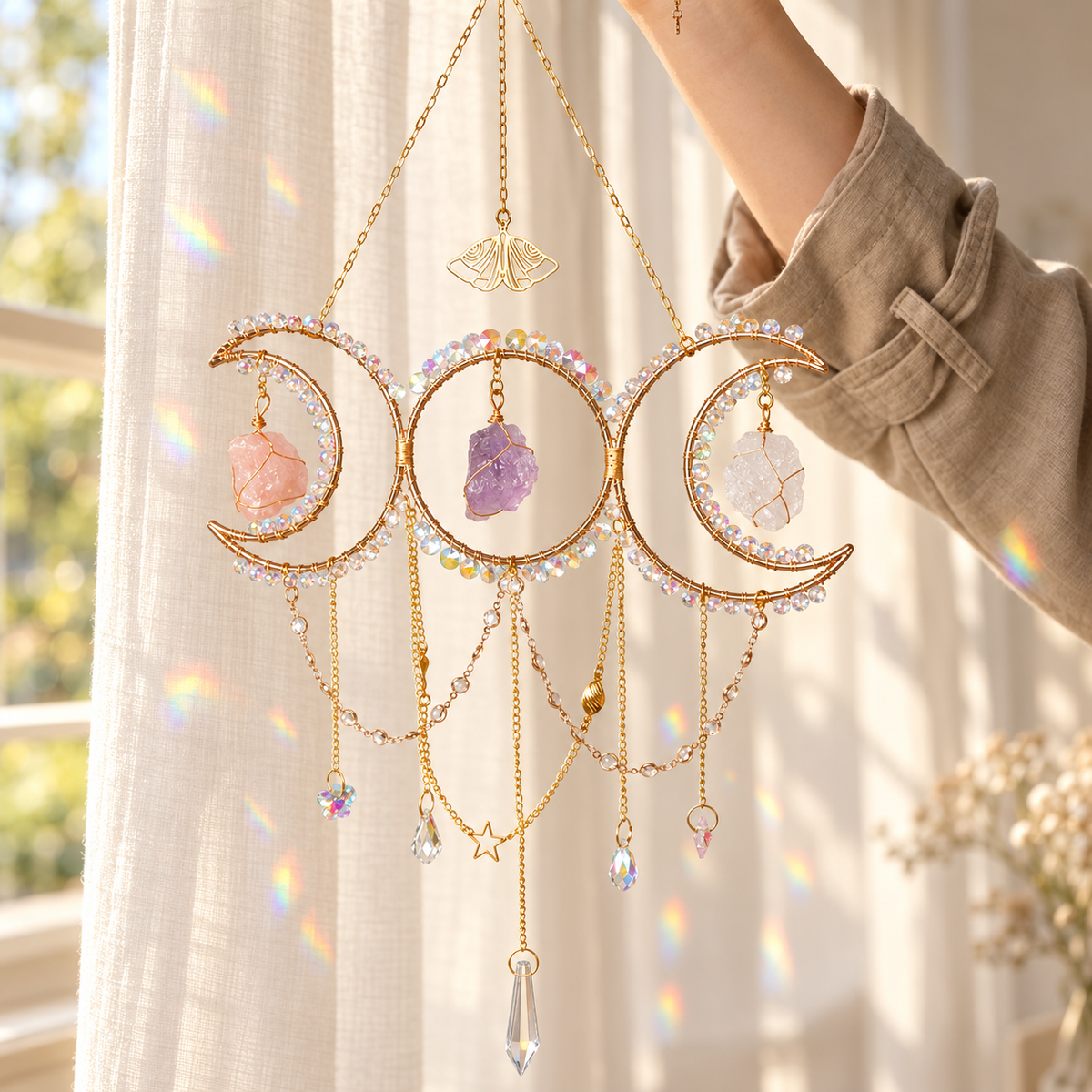 Moon Phases Suncatcher Love • Intuition • Clarity