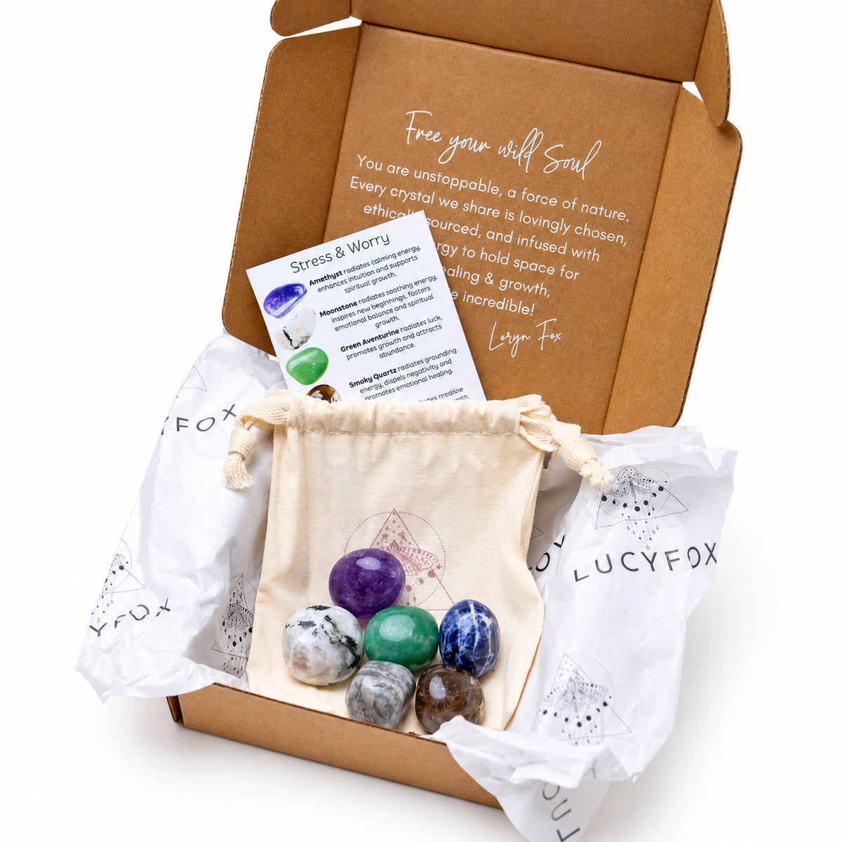 Stress & Worry Tumble Crystals Collection Calm • Grounding • Balance