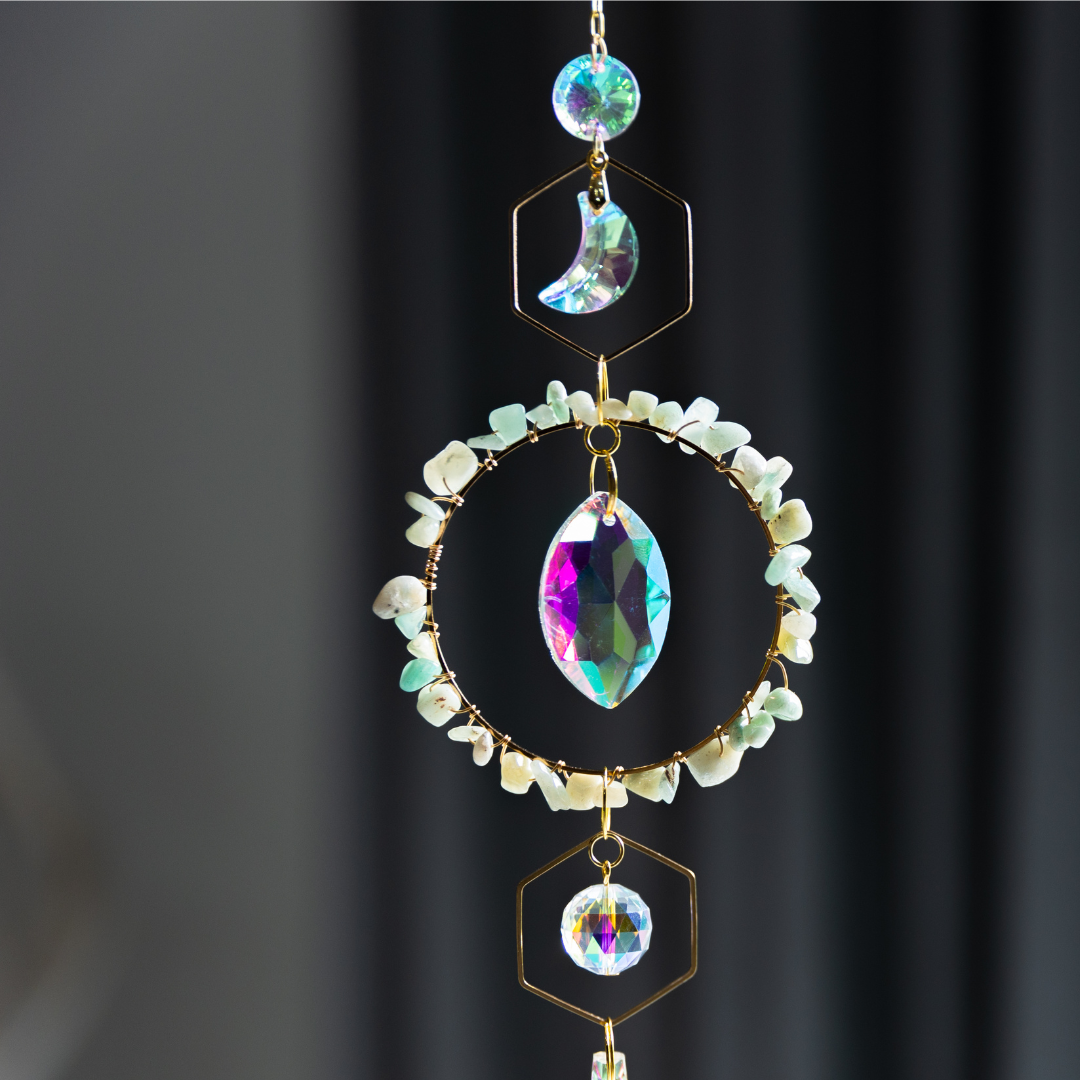 Wayfire Amazonite Crystal Suncatcher