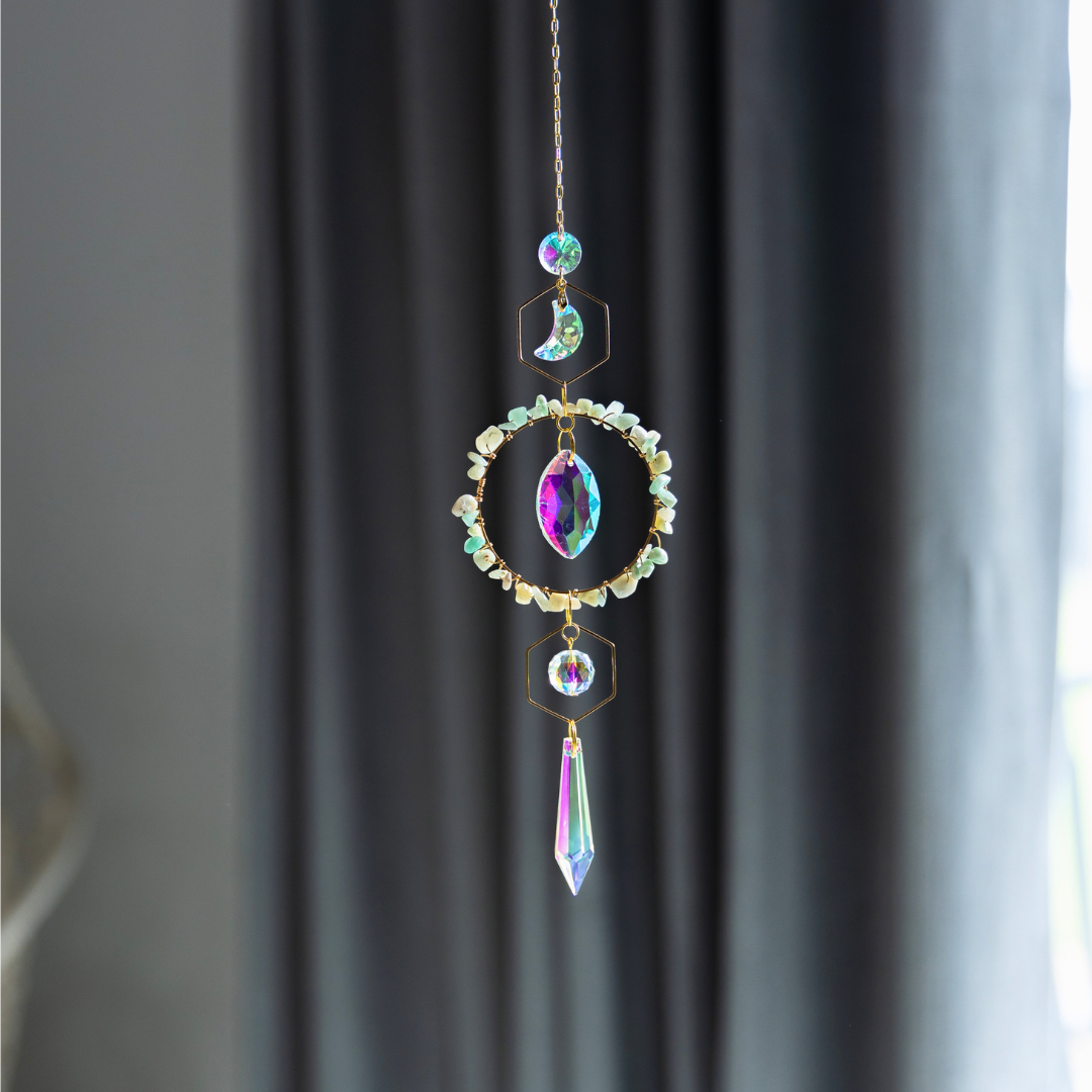 Wayfire Amazonite Crystal Suncatcher