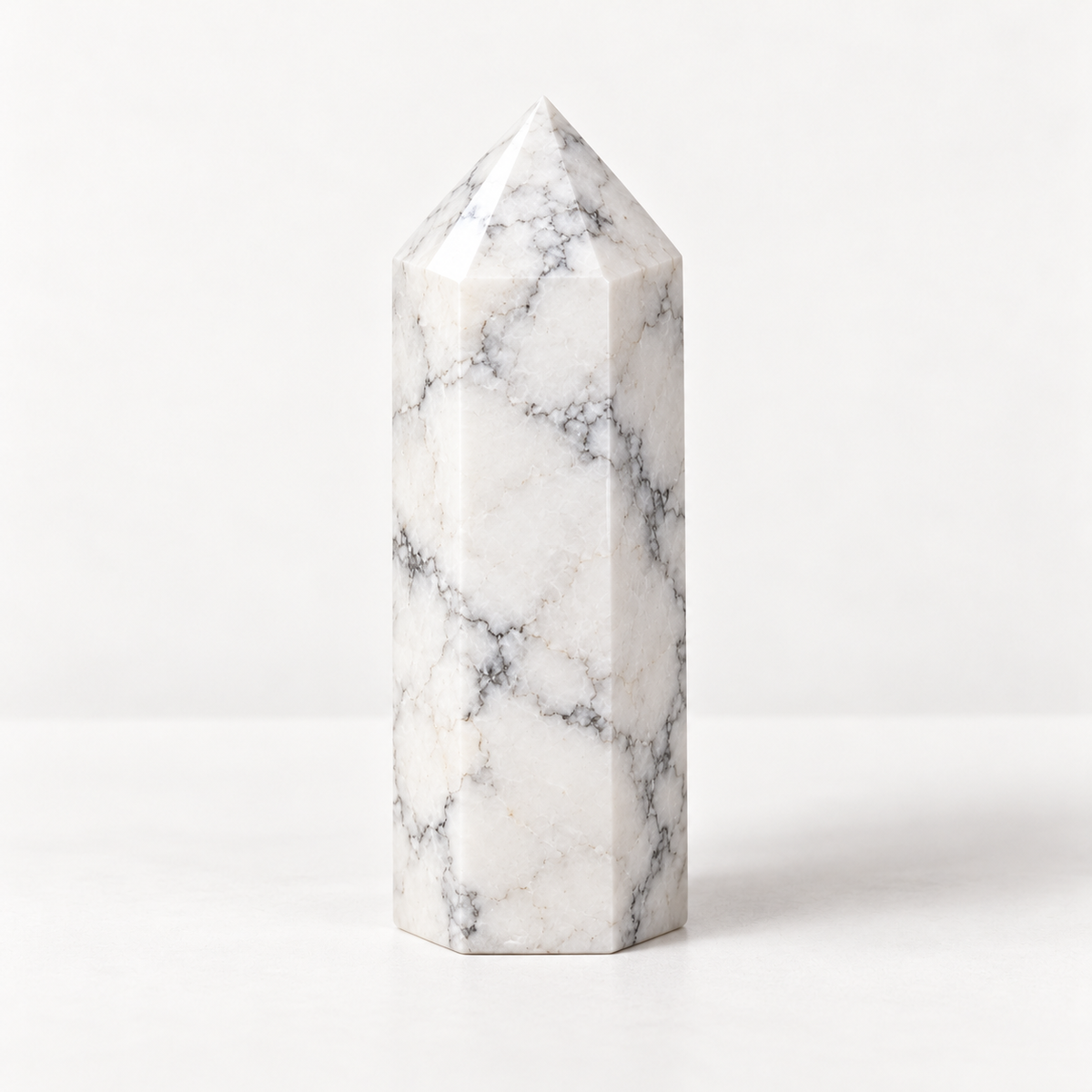 Howlite Crystal Tower Calm • Patience • Awareness