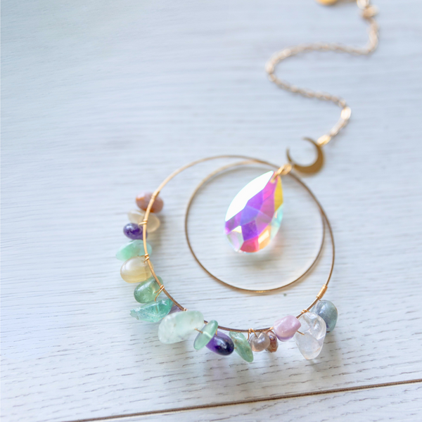 ‍🎁 Aurora Colourful Fluorite Crystal Suncatchers (100% off)