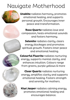 Navigate Motherhood Tumble Crystal Collection Love • Nurturing • Strength