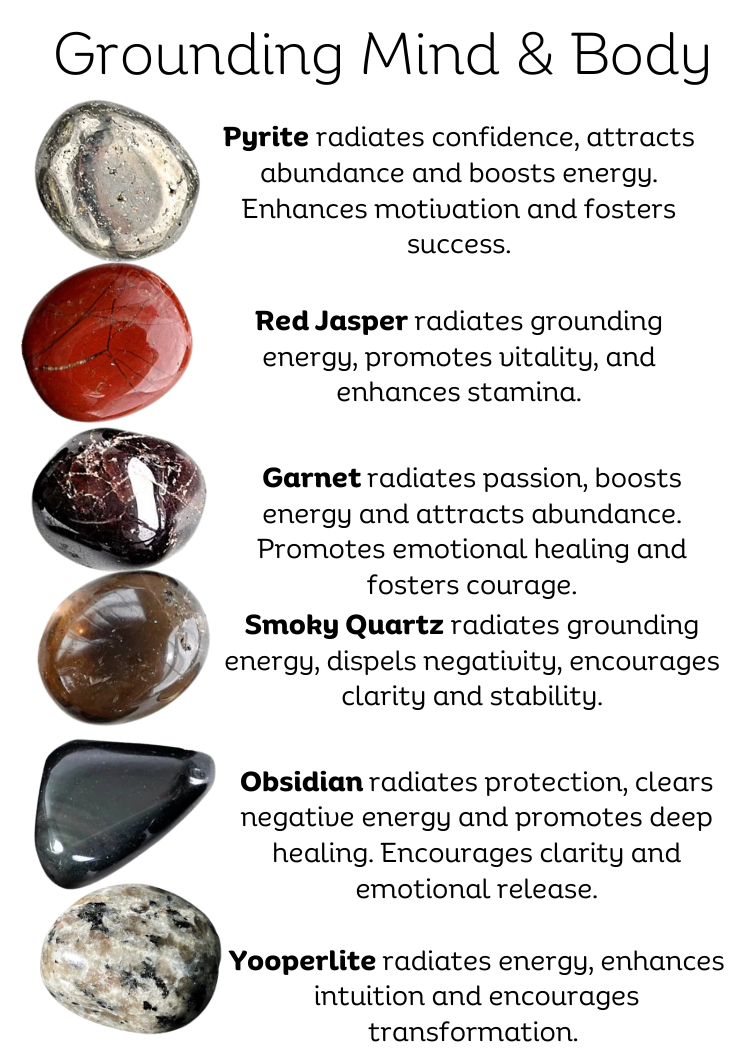 Grounding Mind & Body Tumble Crystal Collection Grounding • Strength • Balance