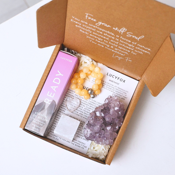 Balanced Mind Happy Life · Sacred Intention Gift Box
