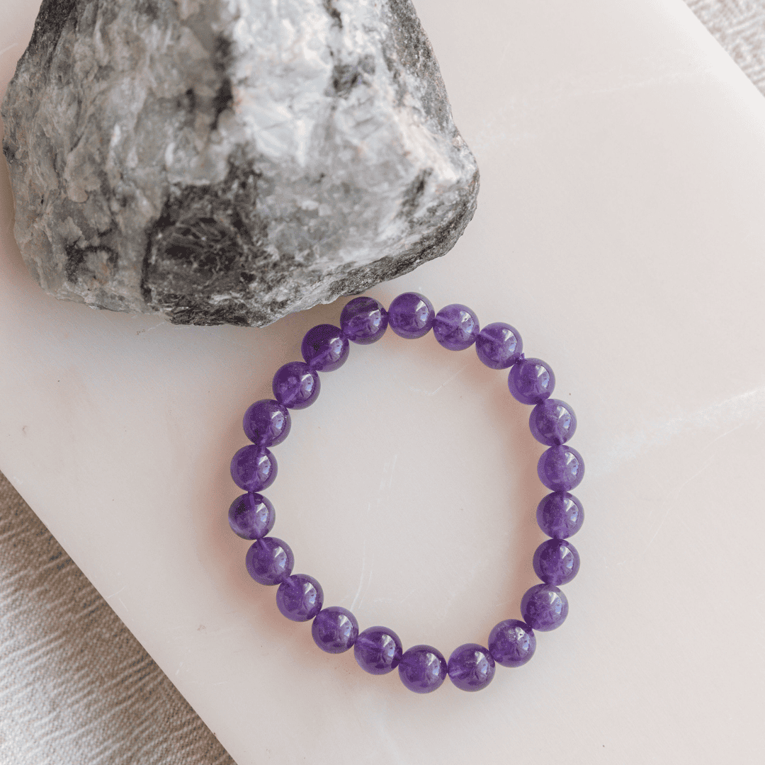 Bodhi Amethyst Bead Bracelet Peace Calm