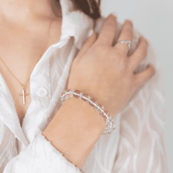 Chari Clear Quartz Bead Bracelet "Master Healer"