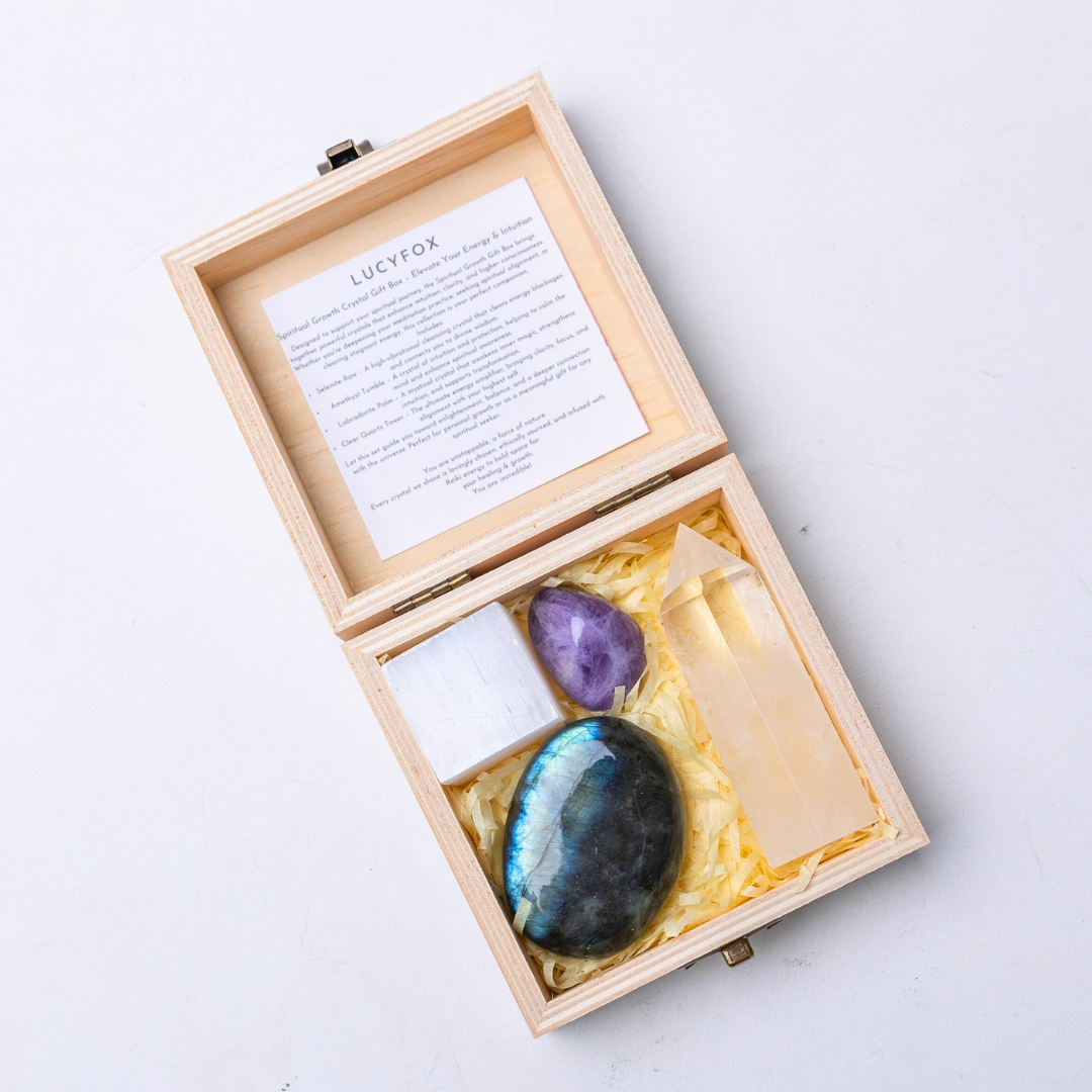 Lucy Fox Spiritual Growth Crystal Gift Box 21st birthday gift for woman into crystals Australia