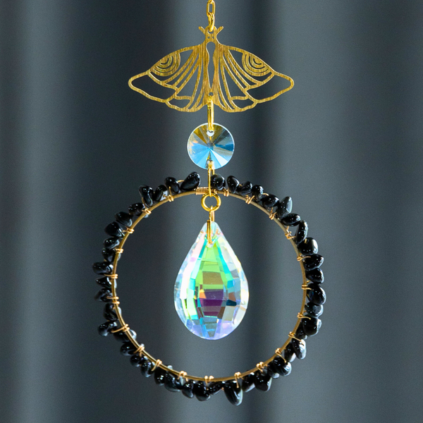 Zenya Crystal Suncatcher Obsidian Protection · Strength · Clarity
