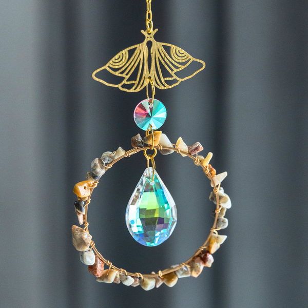 ‍Zenya Crystal Suncatcher Crazy Agate Balance · Protection · Grounding (100% off)