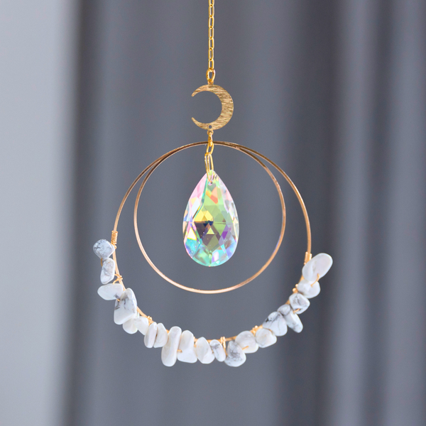 Aurora Howlite Crystal Suncatcher