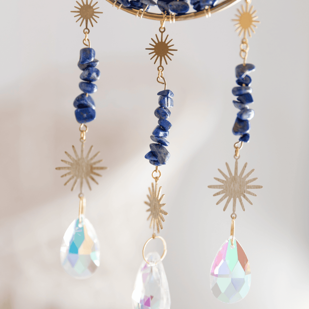 Lunar Crystal Suncatcher Lapis Lazuli - Speak Your Truth