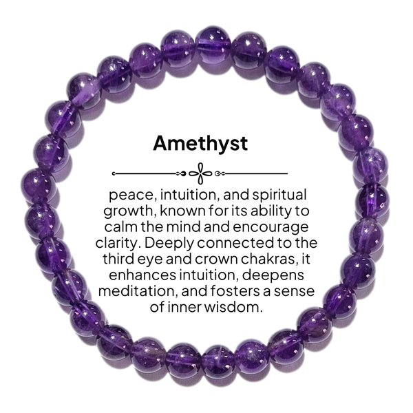 Eternity Amethyst Bead Bracelet Peace & Calm
