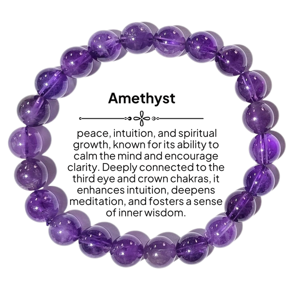 Bodhi Amethyst Bead Bracelet Peace & Calm