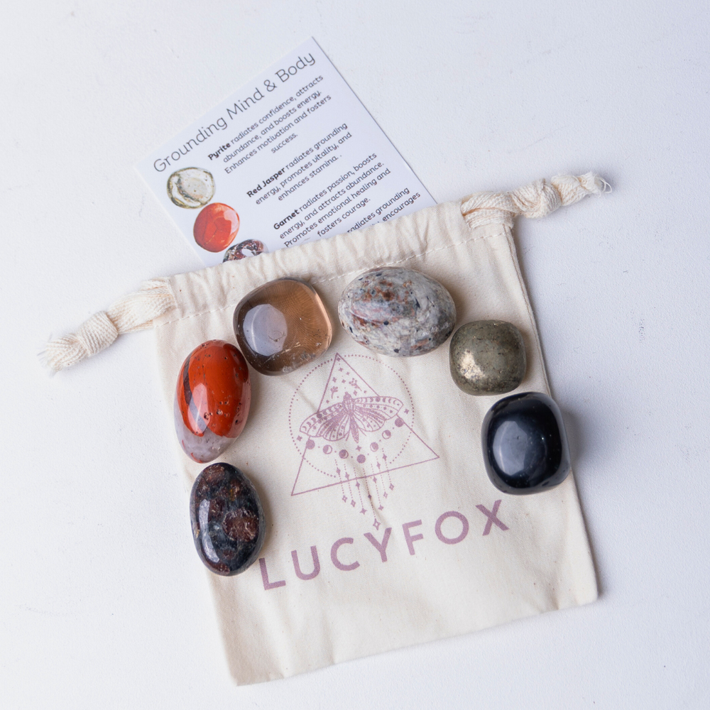 Grounding Mind & Body Tumble Crystal Collection