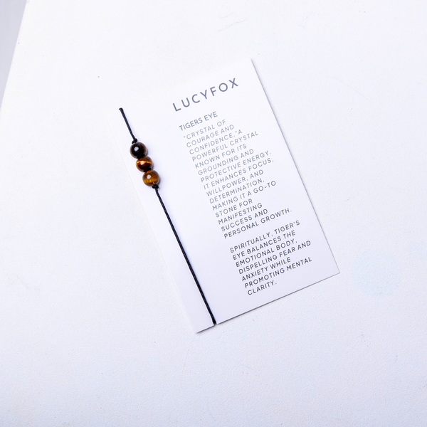 Determination & Courage Tigers Eye Focus Crystal Bracelet