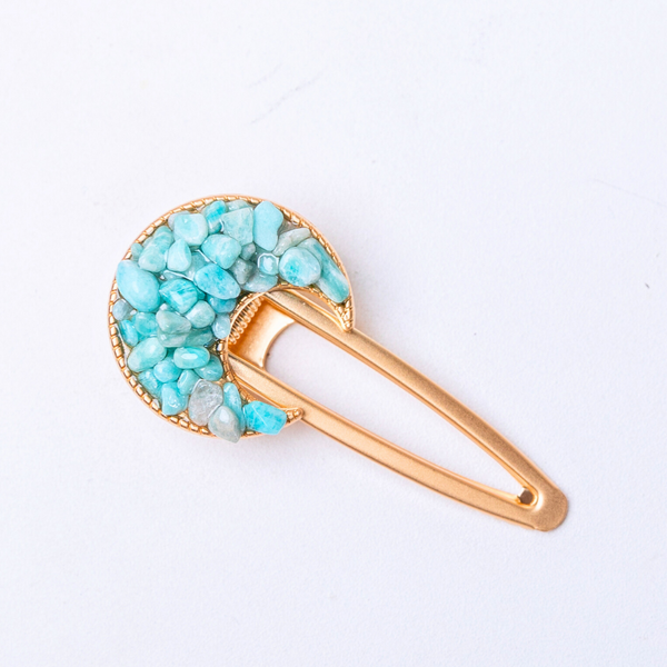 Luna Hair Clip Amazonite Harmony & Communication